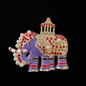 Colorful Elephant Brooch